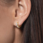 3-Stone Huggies 4mm (Model) - Eclat by Oui