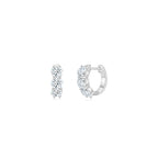3-Stone Huggies 4mm WG - Éclat by Oui