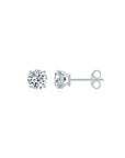 4 Prong Round Solitaire Ear Studs