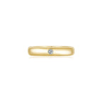 Infinite Men's Ring (Single Stone) YG (4mm) (Front) - Eclat by Oui