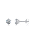 6 Prong Solitaire Ear Studs - Eclat by Oui