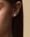 6 Prong Ear Studs 1CT (Model) - Eclat by Oui