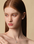 6 Prong Ear Studs 1CT (Model) - Eclat by Oui