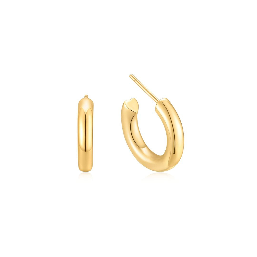 HeartWear® Gold Hooped Earrings (Small) - Eclat by Ou