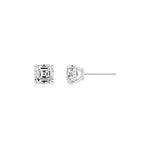 Asscher Solitaire Ear Studs WG - Éclat by Oui