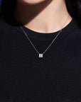 Asscher Solitaire Necklace 2CT (Model) - Eclat by Oui