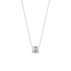 Asscher Solitaire Necklace WG (Front) - Éclat by Oui