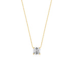 Asscher Solitaire Necklace YG (Front) - Éclat by Oui