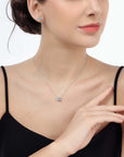 Asscher Solitaire Necklace (Model) - Eclat by Oui
