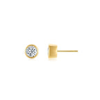 Bezel Solitaire Ear Studs YG - Éclat by Oui