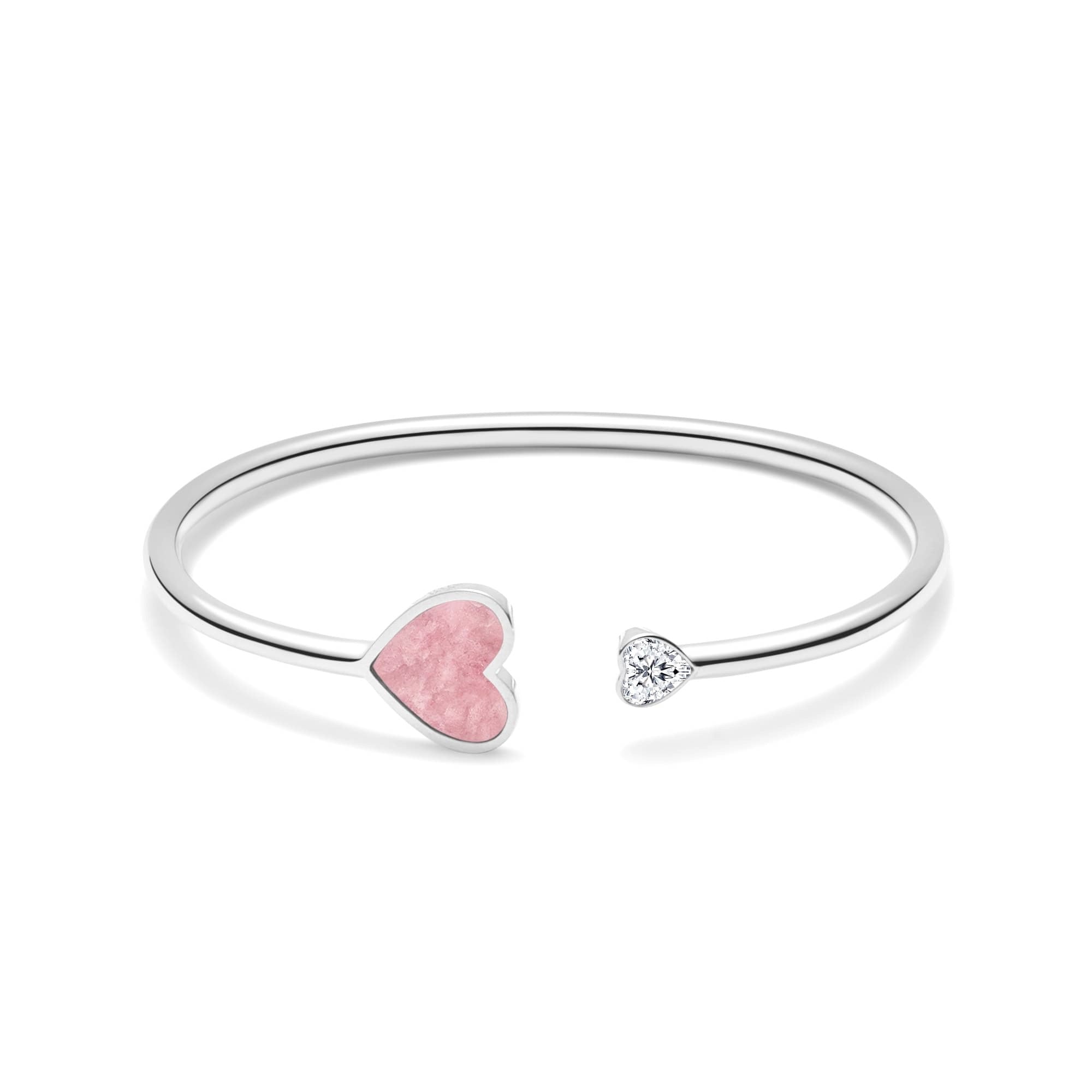 My Heart Rhodonite Bangle (White Gold) (Front) - Eclat by Oui