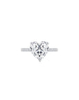 Calista Heart Solitaire Ring (Front) - Eclat by Oui