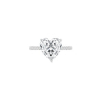 Calista Heart Solitaire Ring WG (Front) - Éclat by Oui