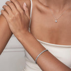 Chloe Bezel Tennis Bracelet (Model) - Éclat by Oui