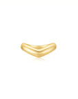 Cloud Puff® V Plain Ring YG (Front) - Eclat by Oui
