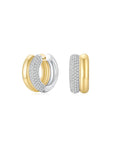 Cloud Puff Double Hoop Earrings (Gold) - Eclat by Oui