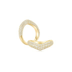 Cloud Puff® V Pave Ring YG (Both) - Éclat by Oui