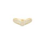 Cloud Puff® V Pave Ring YG (Front) - Éclat by Oui
