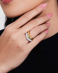 Cloud Puff® V Pave Ring (Model) - Eclat by Oui