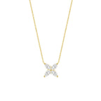 Cluster Marquise Necklace YG (Front) - Éclat by Oui