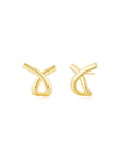 CrossRoads Earrings (Yellow Gold) - Eclat by Oui