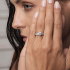 Diana Round Solitaire Pave Ring (6 Prong) (Model) - Éclat by Oui