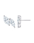 Double Marquise Step Ear Studs WG - Eclat by Oui
