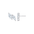 Double Marquise Step Ear Studs WG - Éclat by Oui