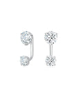 Double Round Solitaire Earrings WG - Eclat by Oui