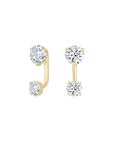 Double Round Solitaire Earrings YG - Eclat by Oui