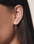 Double Marquise Step Ear Studs Mini (Model) - Eclat by Oui