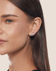 Double Marquise Step Ear Studs Small (Model) - Eclat by Oui