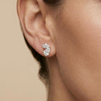 Double Pear Ear Studs CloseUp (AI Model) - Éclat by Oui