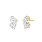Double Pear Ear Studs YG - Éclat by Oui