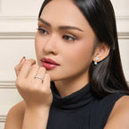 Double Round Solitaire Earrings (Model) - Eclat by Oui