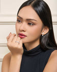 Double Round Solitaire Earrings (Model) - Eclat by Oui