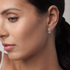 Double Round Solitaire Earrings (Model) - Eclat by Oui