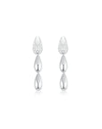 Dripping Gold Pave Earrings WG - Eclat by Oui