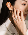 Crossroads® Pave Ring (Yellow Gold)
