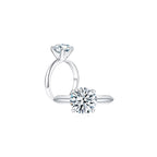 Éclat Classic Round Solitaire Plain Ring (4 Prong) (Sample)