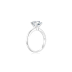 Éclat Classic Round Solitaire Plain Ring (4 Prong) WG (Side) - Éclat by Oui