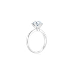 Éclat Classic Round Solitaire Plain Ring (6 Prong) WG (Side) -Éclat by Oui