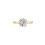 Éclat Classic Round Solitaire Plain Ring (4 Prong) WG (Front) - Éclat by Oui