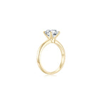 Éclat Classic Round Solitaire Plain Ring (4 Prong) WG (Side) - Éclat by Oui