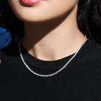 Éclat Classic Tennis Necklace 0.05CT (Model) - Eclat by Oui