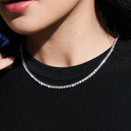 Éclat Classic Tennis Necklace 0.1CT (Model) - Eclat by Oui