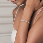 Éclat Round 4 Prong Tennis Bracelet 3mm (Model) - Éclat by Oui