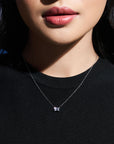 Emerald Solitaire Necklace (Model) - Eclat by Oui