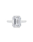 Emerald Bezel Ring (WG) Front - Eclat by Oui