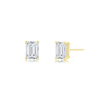 Emerald Solitaire Ear Studs YG - Éclat by Oui